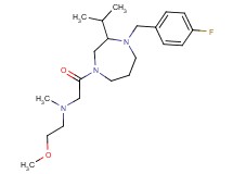 2-[4-(4-fluorobenzyl)-3-isopropyl-1,4-diazepan-1-yl]-N-(2-methoxyethyl)-N-methyl-2-oxoethanamine