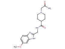 1-(2-amino-2-oxoethyl)-N-[(6-methoxy-1H-benzimidazol-2-yl)methyl]-4-piperidinecarboxamide