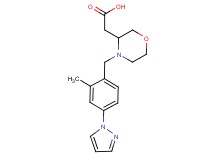 {4-[2-methyl-4-(1H-pyrazol-1-yl)benzyl]-3-morpholinyl}acetic acid