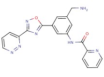 N-{3-(aminomethyl)-5-[3-(3-pyridazinyl)-1,2,4-oxadiazol-5-yl]phenyl}-2-pyridinecarboxamide hydrochloride