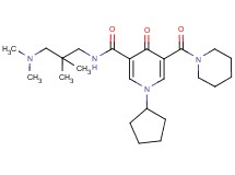 1-cyclopentyl-N-[3-(dimethylamino)-2,2-dimethylpropyl]-4-oxo-5-(1-piperidinylcarbonyl)-1,4-dihydro-3-pyridinecarboxamide