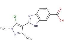 2-(5-chloro-1,3-dimethyl-1H-pyrazol-4-yl)-1H-benzimidazole-6-carboxylic acid