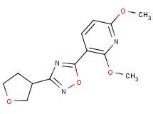 2,6-dimethoxy-3-[3-(tetrahydrofuran-3-yl)-1,2,4-oxadiazol-5-yl]pyridine