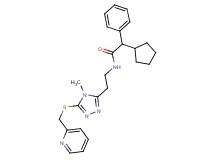 2-cyclopentyl-N-(2-{4-methyl-5-[(2-pyridinylmethyl)thio]-4H-1,2,4-triazol-3-yl}ethyl)-2-phenylacetamide