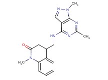 4-{[(1,6-dimethyl-1H-pyrazolo[3,4-d]pyrimidin-4-yl)amino]methyl}-1-methyl-3,4-dihydroquinolin-2(1H)-one
