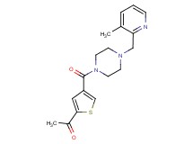 1-[4-({4-[(3-methyl-2-pyridinyl)methyl]-1-piperazinyl}carbonyl)-2-thienyl]ethanone