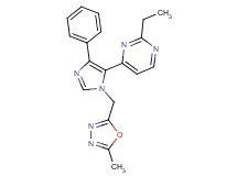 2-ethyl-4-{1-[(5-methyl-1,3,4-oxadiazol-2-yl)methyl]-4-phenyl-1H-imidazol-5-yl}pyrimidine
