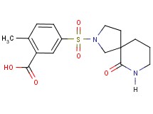 2-methyl-5-[(6-oxo-2,7-diazaspiro[4.5]dec-2-yl)sulfonyl]benzoic acid
