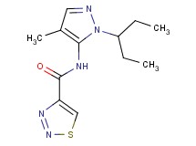 N-[1-(1-ethylpropyl)-4-methyl-1H-pyrazol-5-yl]-1,2,3-thiadiazole-4-carboxamide