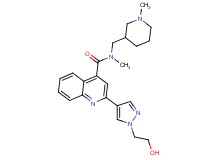 2-[1-(2-hydroxyethyl)-1H-pyrazol-4-yl]-N-methyl-N-[(1-methylpiperidin-3-yl)methyl]quinoline-4-carboxamide