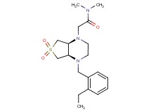 2-[(4aR*,7aS*)-4-(2-ethylbenzyl)-6,6-dioxidohexahydrothieno[3,4-b]pyrazin-1(2H)-yl]-N,N-dimethylacetamide