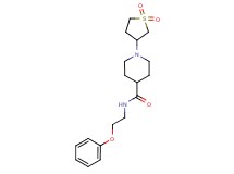 1-(1,1-dioxidotetrahydro-3-thienyl)-N-(2-phenoxyethyl)piperidine-4-carboxamide
