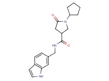 1-cyclopentyl-N-(1H-indol-6-ylmethyl)-5-oxo-3-pyrrolidinecarboxamide
