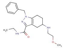 1-benzyl-N-ethyl-5-[(2-methoxyethyl)amino]-4,5,6,7-tetrahydro-1H-indazole-3-carboxamide