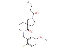 2-butyryl-7-(2-fluoro-5-methoxybenzyl)-2,7-diazaspiro[4.5]decan-6-one