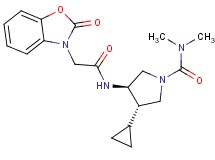 (3S*,4R*)-3-cyclopropyl-N,N-dimethyl-4-{[(2-oxo-1,3-benzoxazol-3(2H)-yl)acetyl]amino}pyrrolidine-1-carboxamide