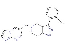 5-(imidazo[1,2-a]pyrimidin-6-ylmethyl)-3-(2-methylphenyl)-4,5,6,7-tetrahydro-1H-pyrazolo[4,3-c]pyridine