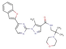 1-[4-(1-benzofuran-2-yl)-2-pyrimidinyl]-5-methyl-N-[2-methyl-2-(4-morpholinyl)propyl]-1H-pyrazole-4-carboxamide