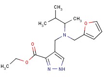 ethyl 4-{[(1,2-dimethylpropyl)(2-furylmethyl)amino]methyl}-1H-pyrazole-3-carboxylate