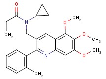 N-cyclopropyl-N-{[5,6,7-trimethoxy-2-(2-methylphenyl)-3-quinolinyl]methyl}propanamide