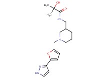 2-hydroxy-2-methyl-N-[(1-{[5-(1H-pyrazol-3-yl)-2-furyl]methyl}piperidin-3-yl)methyl]propanamide