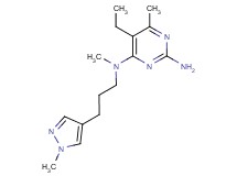 5-ethyl-N~4~,6-dimethyl-N~4~-[3-(1-methyl-1H-pyrazol-4-yl)propyl]pyrimidine-2,4-diamine