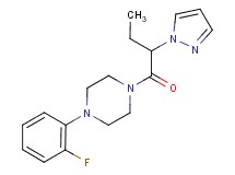 1-(2-fluorophenyl)-4-[2-(1H-pyrazol-1-yl)butanoyl]piperazine