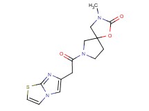 7-(imidazo[2,1-b][1,3]thiazol-6-ylacetyl)-3-methyl-1-oxa-3,7-diazaspiro[4.4]nonan-2-one