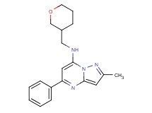 2-methyl-5-phenyl-N-(tetrahydro-2H-pyran-3-ylmethyl)pyrazolo[1,5-a]pyrimidin-7-amine