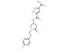 3-acetyl-N-{1-[2-(4-fluorophenyl)ethyl]-5-oxopyrrolidin-3-yl}-1H-pyrazole-5-carboxamide
