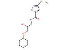 N-[3-(cyclohexyloxy)-2-hydroxypropyl]-3-ethyl-1H-pyrazole-5-carboxamide