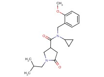 N-cyclopropyl-1-isobutyl-N-(2-methoxybenzyl)-5-oxopyrrolidine-3-carboxamide