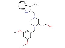 2-{1-(3,5-dimethoxybenzyl)-4-[(3-methyl-1H-indol-2-yl)methyl]-2-piperazinyl}ethanol