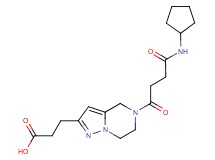 3-{5-[4-(cyclopentylamino)-4-oxobutanoyl]-4,5,6,7-tetrahydropyrazolo[1,5-a]pyrazin-2-yl}propanoic acid