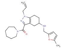 1-allyl-3-(1-azepanylcarbonyl)-N-[(5-methyl-2-furyl)methyl]-4,5,6,7-tetrahydro-1H-indazol-5-amine