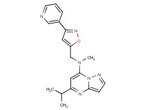 5-isopropyl-N-methyl-N-{[3-(3-pyridinyl)-5-isoxazolyl]methyl}pyrazolo[1,5-a]pyrimidin-7-amine