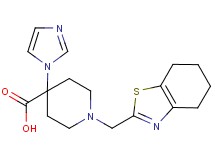 4-(1H-imidazol-1-yl)-1-(4,5,6,7-tetrahydro-1,3-benzothiazol-2-ylmethyl)piperidine-4-carboxylic acid