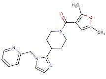 2-({2-[1-(2,5-dimethyl-3-furoyl)piperidin-4-yl]-1H-imidazol-1-yl}methyl)pyridine