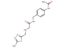 N-[4-(acetylamino)benzyl]-2-{[(5-methyl-1,3,4-oxadiazol-2-yl)methyl]amino}acetamide