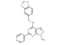 N-(1,3-benzodioxol-5-ylmethyl)-1-methyl-6-(4-pyridinyl)-1H-pyrazolo[3,4-d]pyrimidin-4-amine