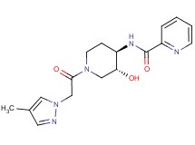 N-{(3R*,4R*)-3-hydroxy-1-[(4-methyl-1H-pyrazol-1-yl)acetyl]piperidin-4-yl}pyridine-2-carboxamide