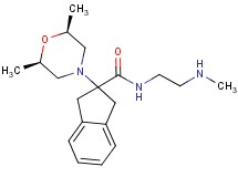 2-[(2R*,6S*)-2,6-dimethyl-4-morpholinyl]-N-[2-(methylamino)ethyl]-2-indanecarboxamide