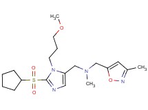 1-[2-(cyclopentylsulfonyl)-1-(3-methoxypropyl)-1H-imidazol-5-yl]-N-methyl-N-[(3-methyl-5-isoxazolyl)methyl]methanamine