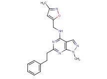 1-methyl-N-[(3-methyl-5-isoxazolyl)methyl]-6-(2-phenylethyl)-1H-pyrazolo[3,4-d]pyrimidin-4-amine