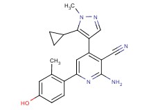 2-amino-4-(5-cyclopropyl-1-methyl-1H-pyrazol-4-yl)-6-(4-hydroxy-2-methylphenyl)nicotinonitrile