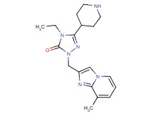 4-ethyl-2-[(8-methylimidazo[1,2-a]pyridin-2-yl)methyl]-5-(4-piperidinyl)-2,4-dihydro-3H-1,2,4-triazol-3-one hydrochloride