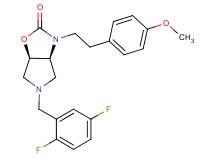 (3aS*,6aR*)-5-(2,5-difluorobenzyl)-3-[2-(4-methoxyphenyl)ethyl]hexahydro-2H-pyrrolo[3,4-d][1,3]oxazol-2-one