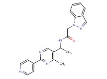 2-(1H-indazol-1-yl)-N-[1-(4-methyl-2-pyridin-4-ylpyrimidin-5-yl)ethyl]acetamide
