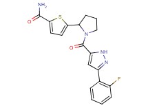 5-(1-{[3-(2-fluorophenyl)-1H-pyrazol-5-yl]carbonyl}-2-pyrrolidinyl)-2-thiophenecarboxamide