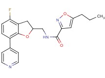 N-{[4-fluoro-7-(4-pyridinyl)-2,3-dihydro-1-benzofuran-2-yl]methyl}-5-propyl-3-isoxazolecarboxamide